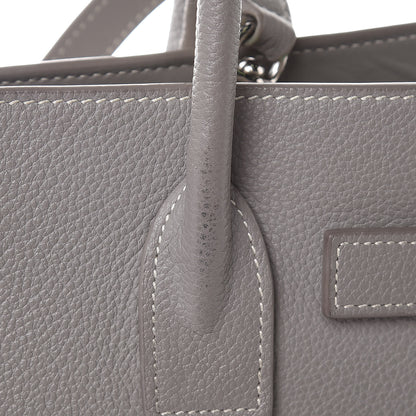 Saint Laurent Grained Calfskin Topstich Baby Sac De Jour Grey 11 of 15