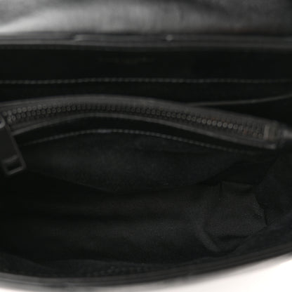 Saint Laurent Calfskin Y Quilted Monogram Monochrome Small Loulou Chain Satchel Black 5 of 11