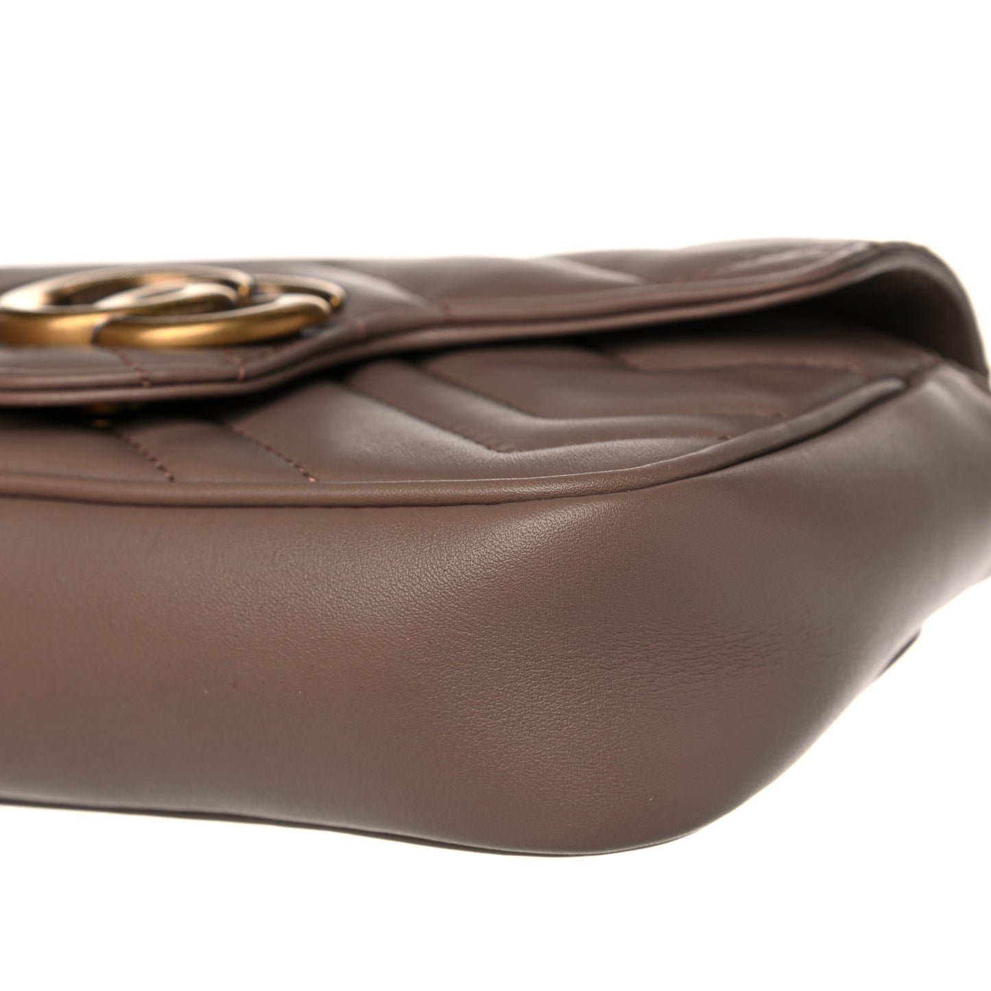 Calfskin Matelasse Super Mini GG Marmont Shoulder Bag Porcelain Rose