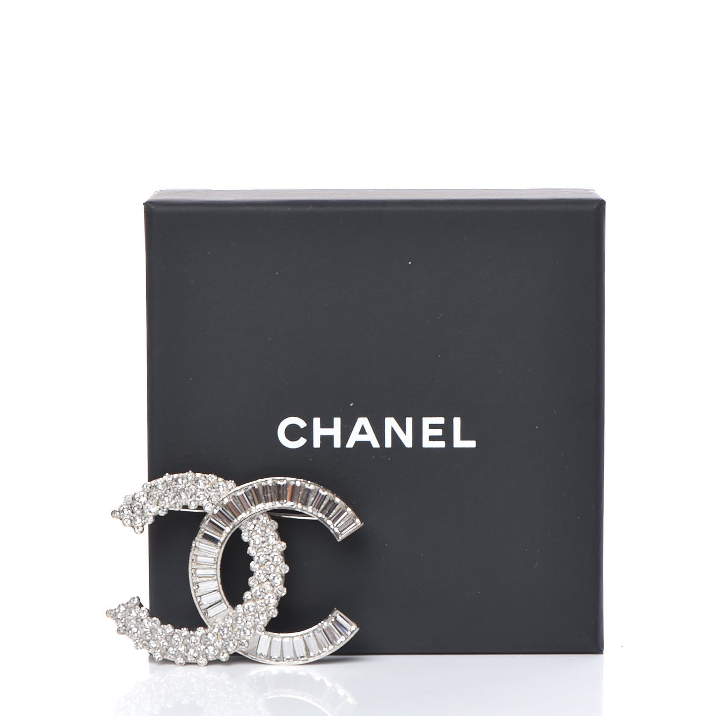 Crystal CC Brooch Silver