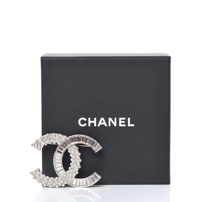 Chanel Crystal CC Brooch Silver 5 of 5