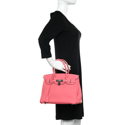 Hermes Togo BIRKIN 30 Rose Lipstick 2 of 12