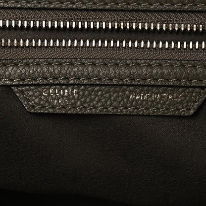 Celine Drummed Calfskin Mini Luggage Souris 6 of 11
