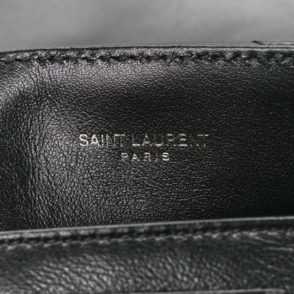 Saint Laurent Calfskin Y Quilted Monogram Monochrome Small Loulou Chain Satchel Black 7 of 12
