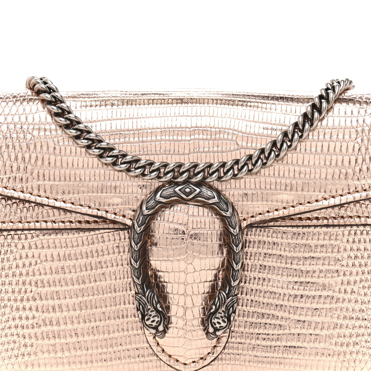 Gucci Metallic Lizard Super Mini Dionysus Bag Rame 7 of 9