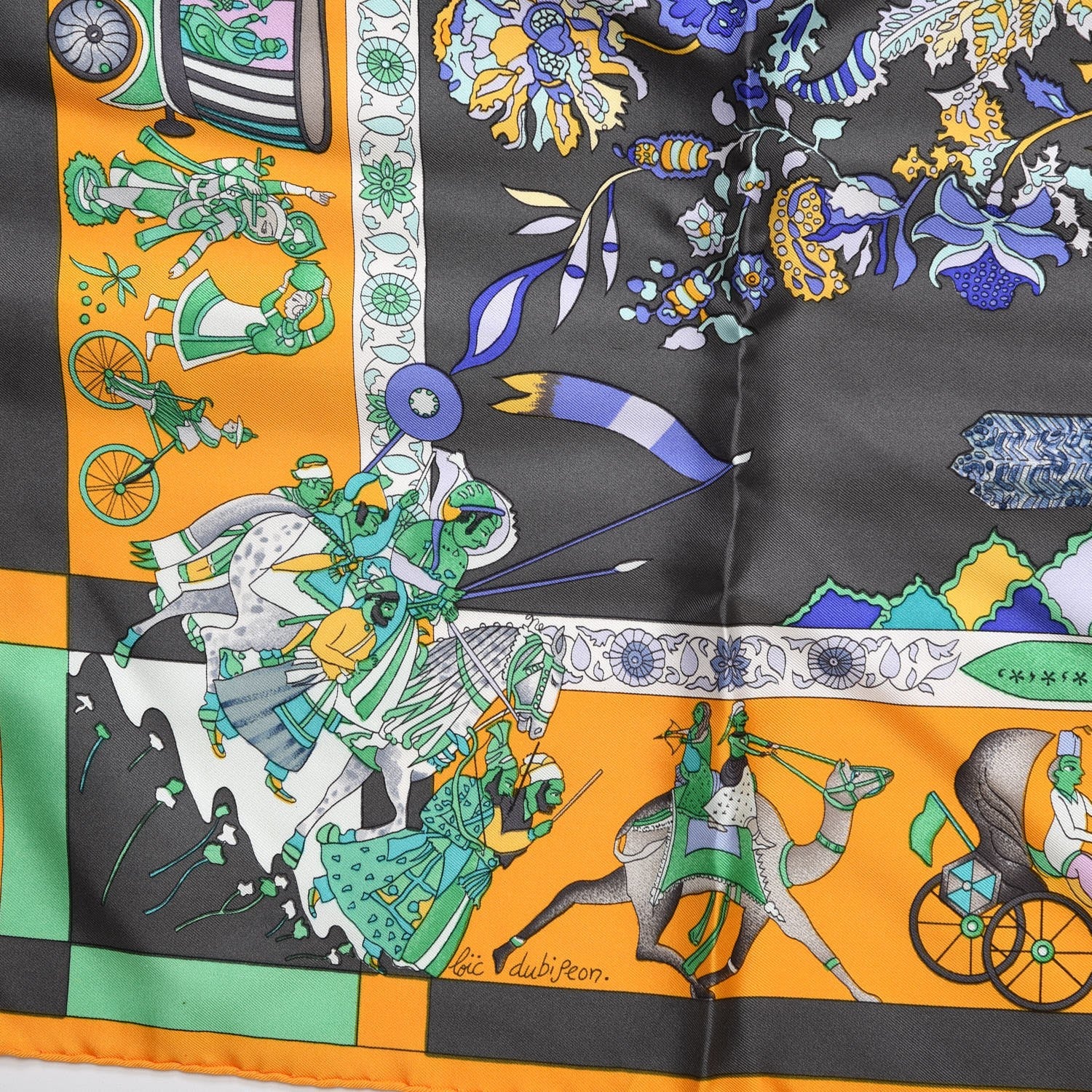 Hermes Silk Fantaisies Indiennes Scarf 90 9 of 9