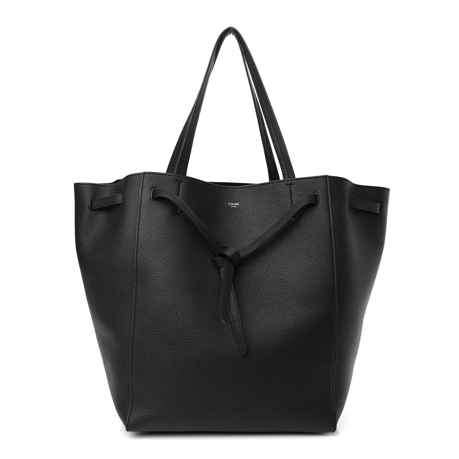 Celine Soft Grained Calfskin Medium Belt Cabas Phantom Black 1 of 9