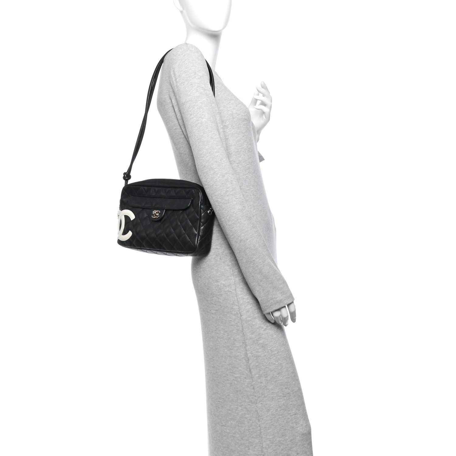 Chanel Calfskin Quilted Cambon Camera Bag Black 2 of 11