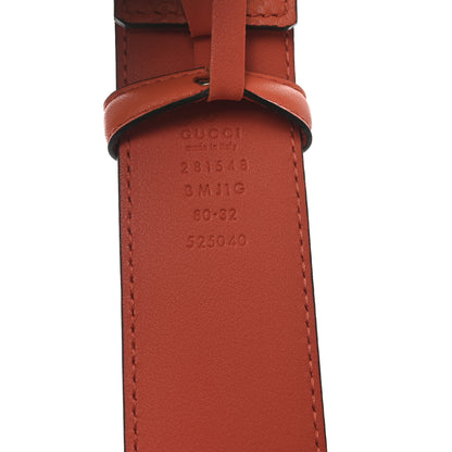 Gucci Soft Microguccissima 40mm Belt 80 32 Sun Orange 3 of 5