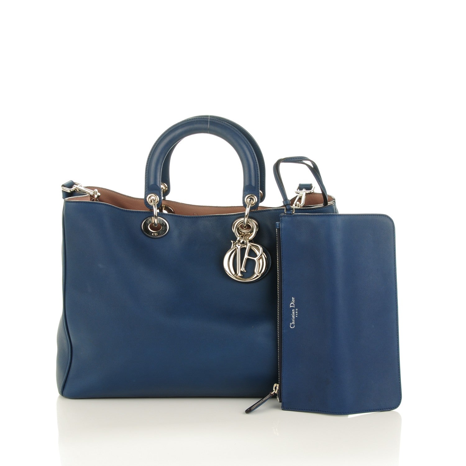 Christian Dior Smooth Calfskin Large Diorissimo Blue Marine 5 of 9