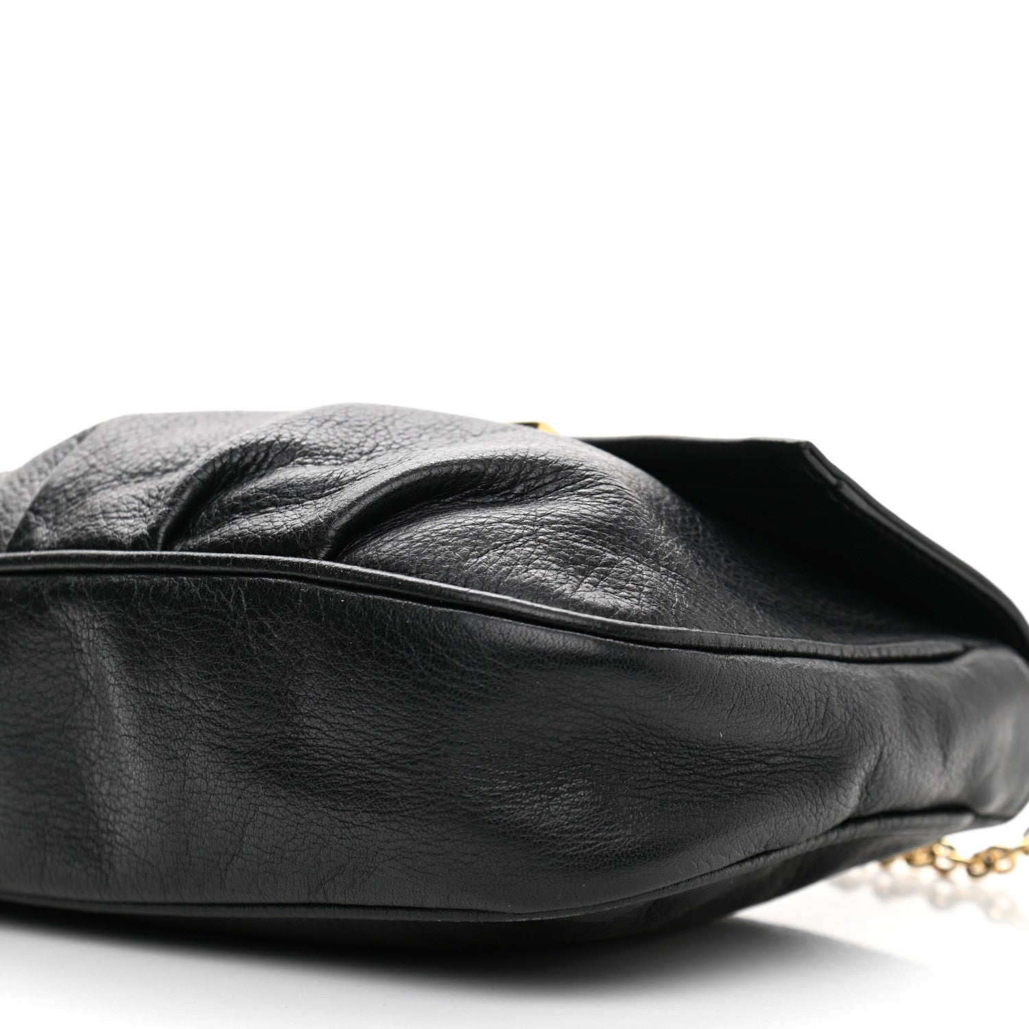 Fendi Vitello Flamingo Fendista Pouchette Crossbody Black 10 of 10