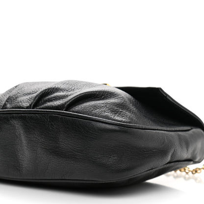 Fendi Vitello Flamingo Fendista Pouchette Crossbody Black 10 of 10