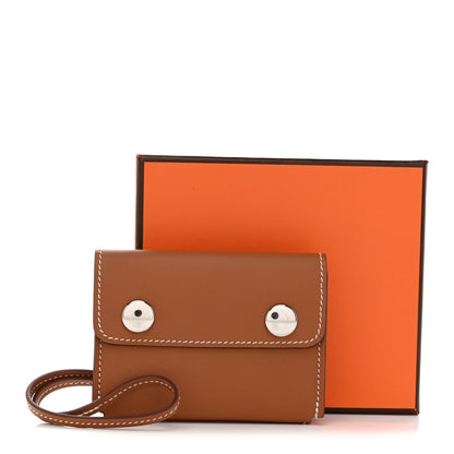 Hermes Swift Hermesnap Card Holder Gold 7 of 7