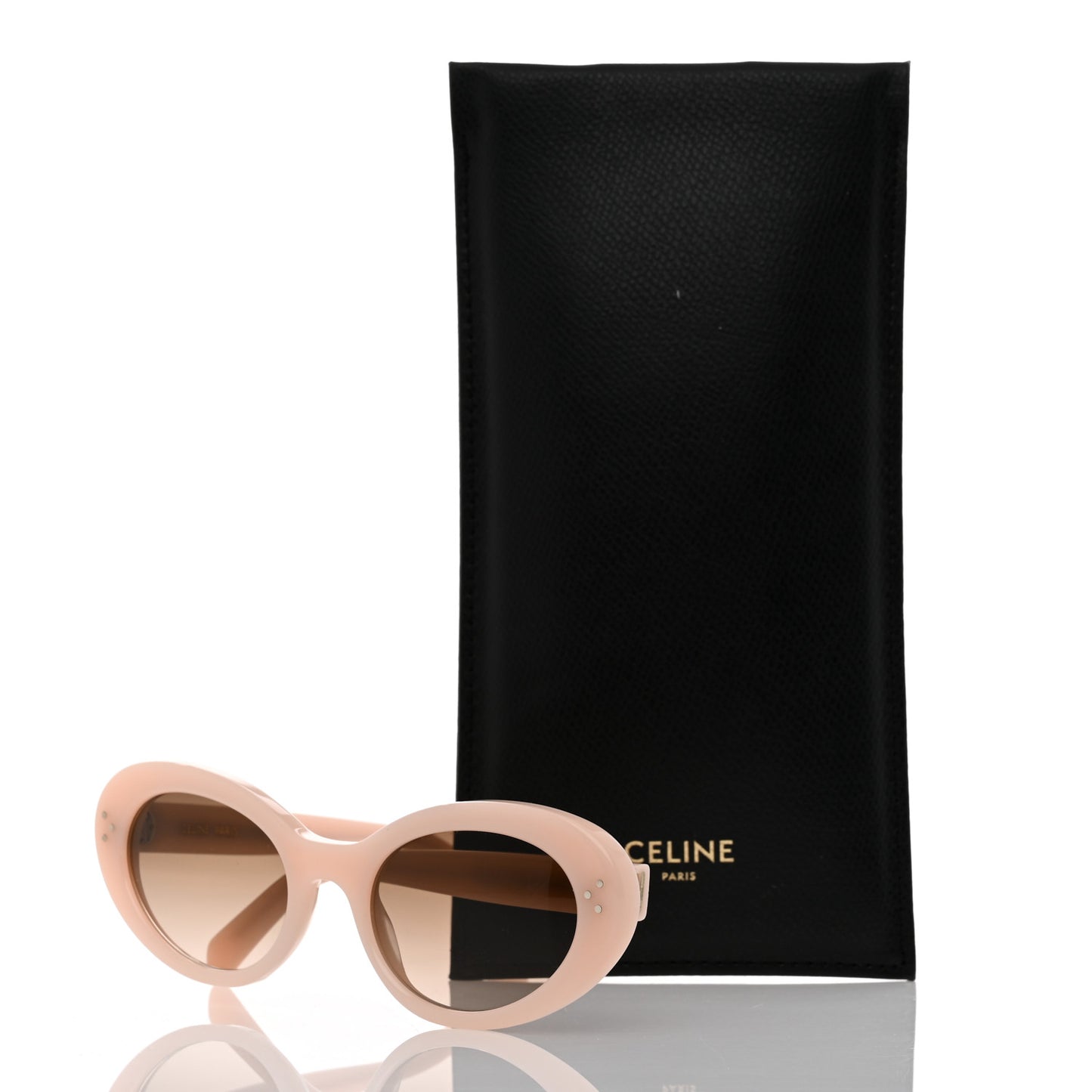 Acetate Cat Eye Sunglasses CL401931 Milky Pastel Rose Brown