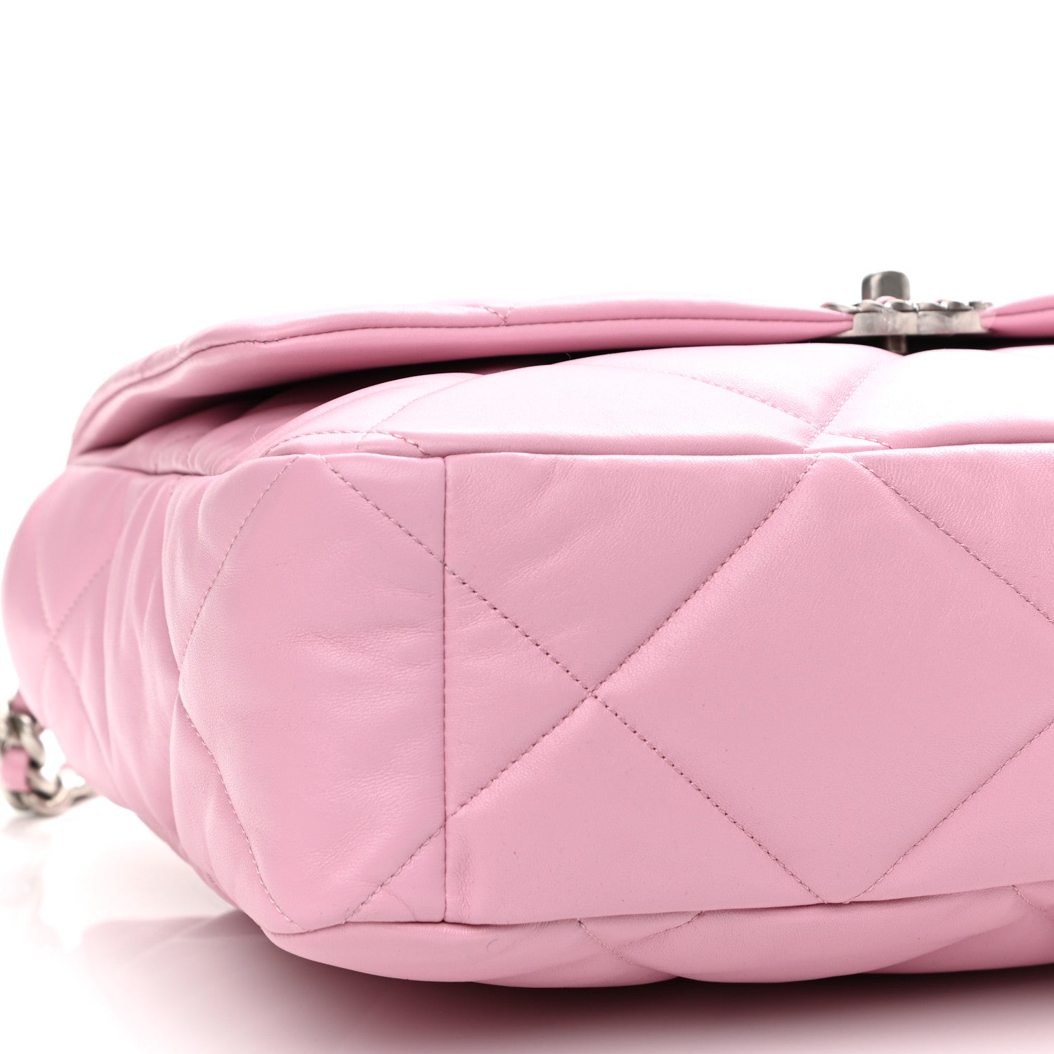 Chanel Lambskin Quilted Maxi Chanel 19 Flap Dark Pink 8 of 9