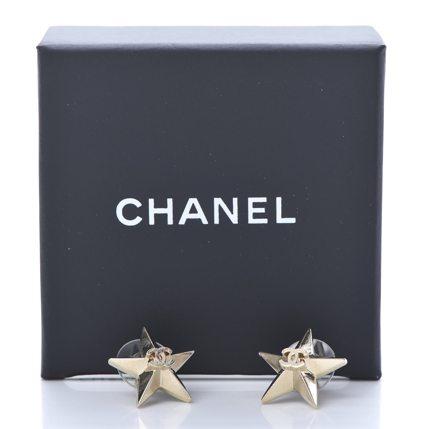 Chanel Metal CC Star Earrings Gold 5 of 5