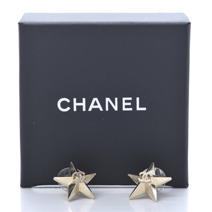 Chanel Metal CC Star Earrings Gold 5 of 5
