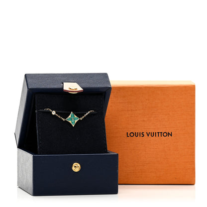 Louis Vuitton 18K Yellow Gold Diamond Amazonite Color Blossom BB Star Bracelet 4 of 4