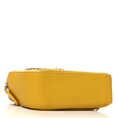 Chanel Goatskin Quilted Chain Infinity Camera Case Yellow 4 of 10