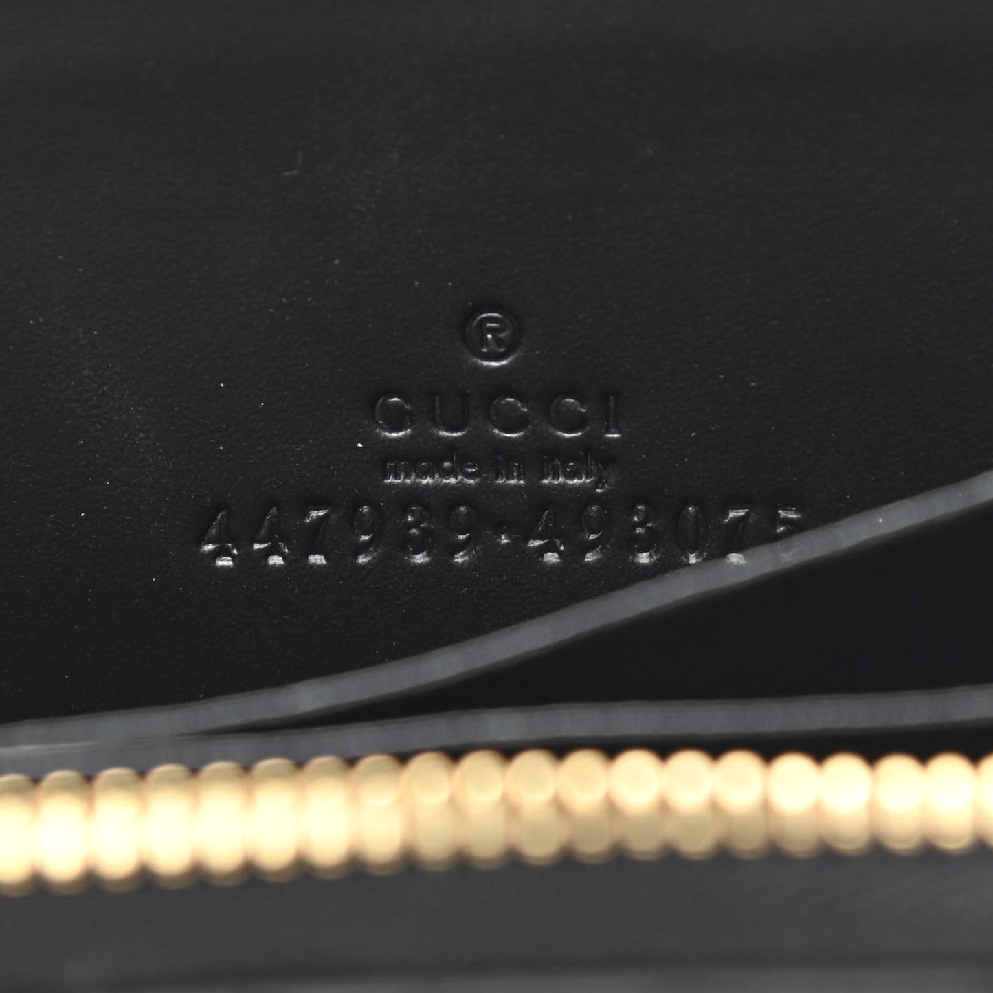 Guccissima Zip Around Card Case Black