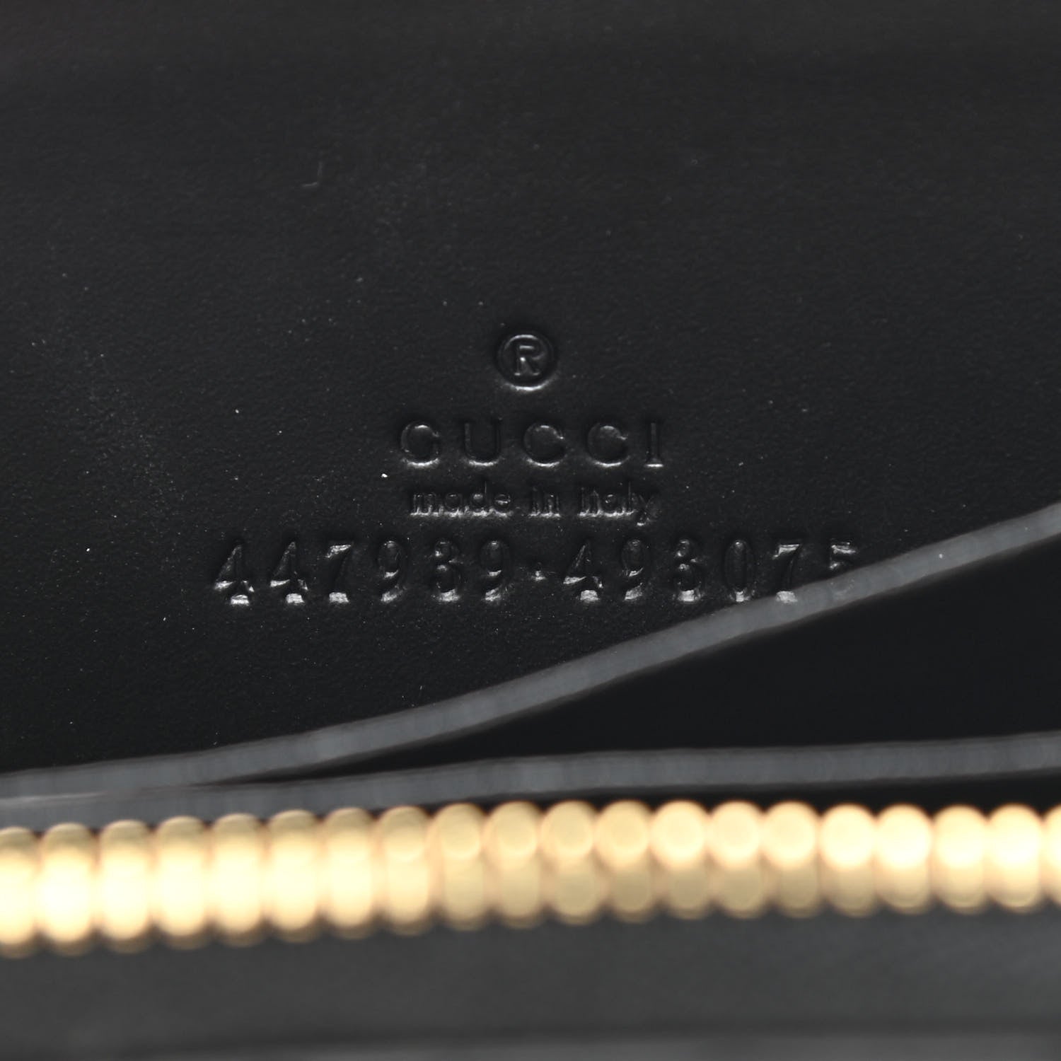 Gucci Guccissima Zip Around Card Case Black 6 of 7