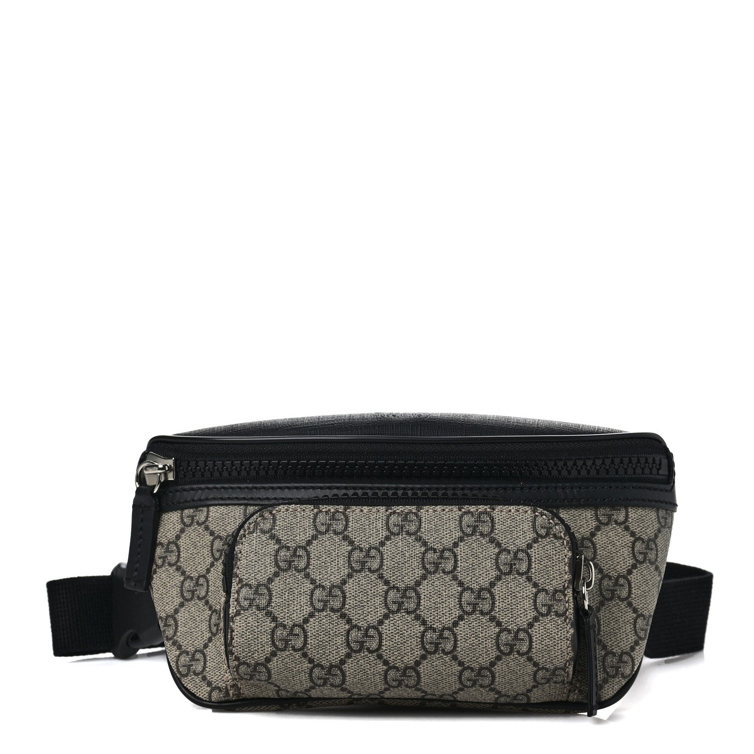 Gucci GG Supreme Monogram Belt Bag Black 1 of 10