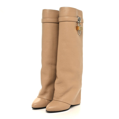 Givenchy Calfskin Shark Lock Pant Boots 36.5 Beige 3 of 8
