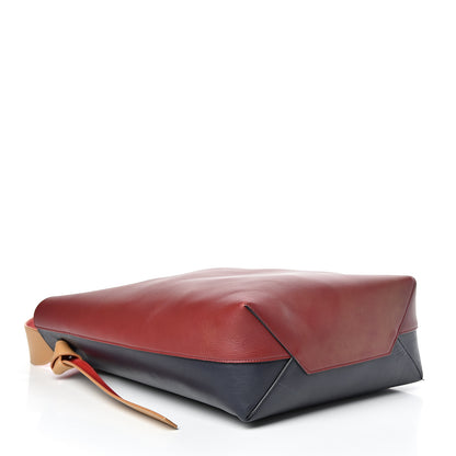 Celine Shiny Smooth Calfskin Small Twisted Cabas Dark Ruby Navy 4 of 15
