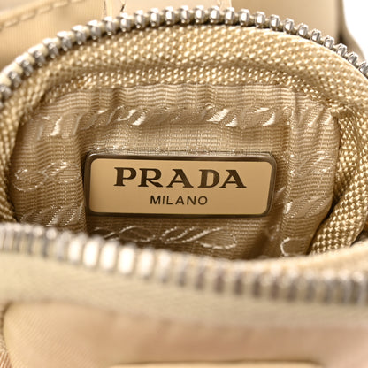 Prada Spazzolato Rois Re-Nylon Metal Triangle Logo Monolith Pouch Pocket 55mm Boots 38 Deserto 9 of 14