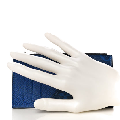 Louis Vuitton Monogram Taiga Coin Card Holder Cobalt 2 of 9