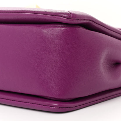 Valentino Garavani Nappa One Stud Chain Clutch Prune 10 of 11