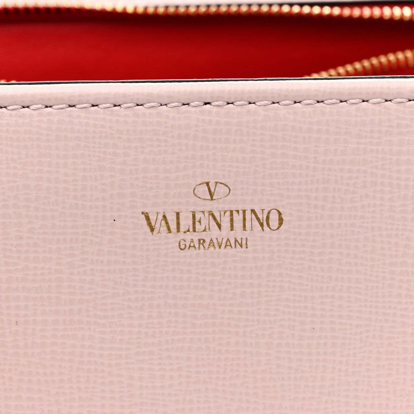 Textured Calfskin Stud Sign Shoulder Bag Rose Quartz