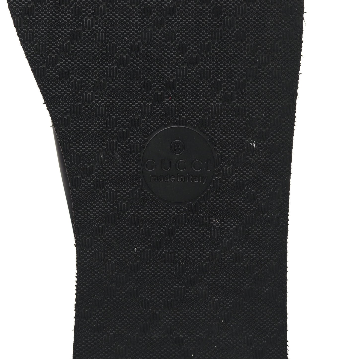 Rubber Chevron Womens GG Thong Sandals 38 Black