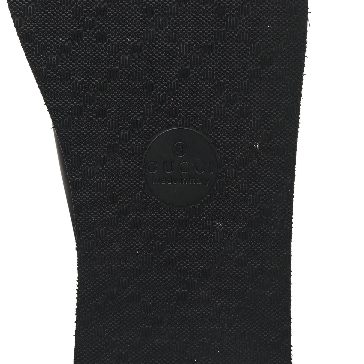 Gucci Rubber Chevron Womens GG Thong Sandals 38 Black 6 of 11