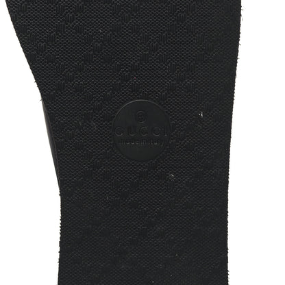 Gucci Rubber Chevron Womens GG Thong Sandals 38 Black 6 of 11