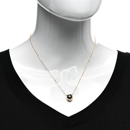 Gucci 18K Yellow Gold Diamond Onyx Le Marche Des Merveilles Feline Pendant Necklace 2 of 4
