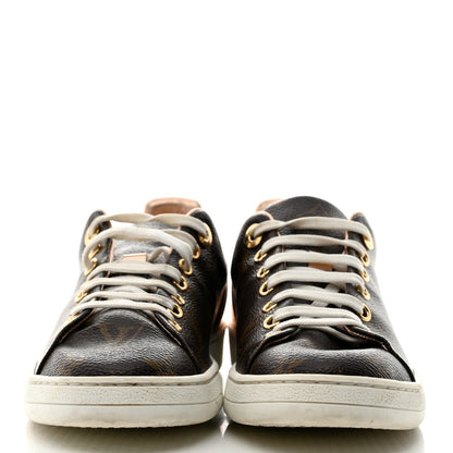 Louis Vuitton Patent Monogram Frontrow Sneakers 36 Rose Gold 2 of 9