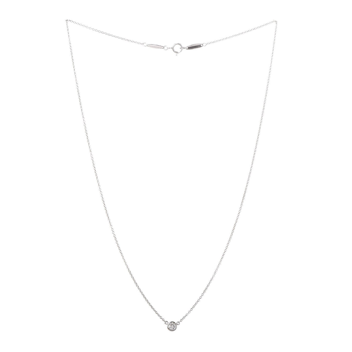 Platinum Diamond .14ct Elsa Peretti Diamonds by the Yard Pendant Necklace