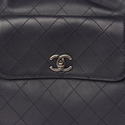 Chanel Calfskin Stitched Large Urban Luxury Drawstring Backpack Navy Blue 15 of 15