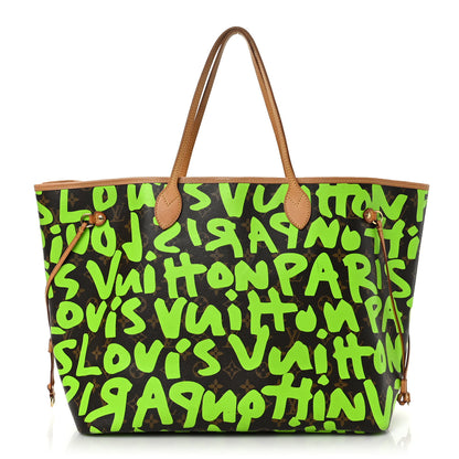 Louis Vuitton Monogram Graffiti Neverfull GM Green 1 of 8