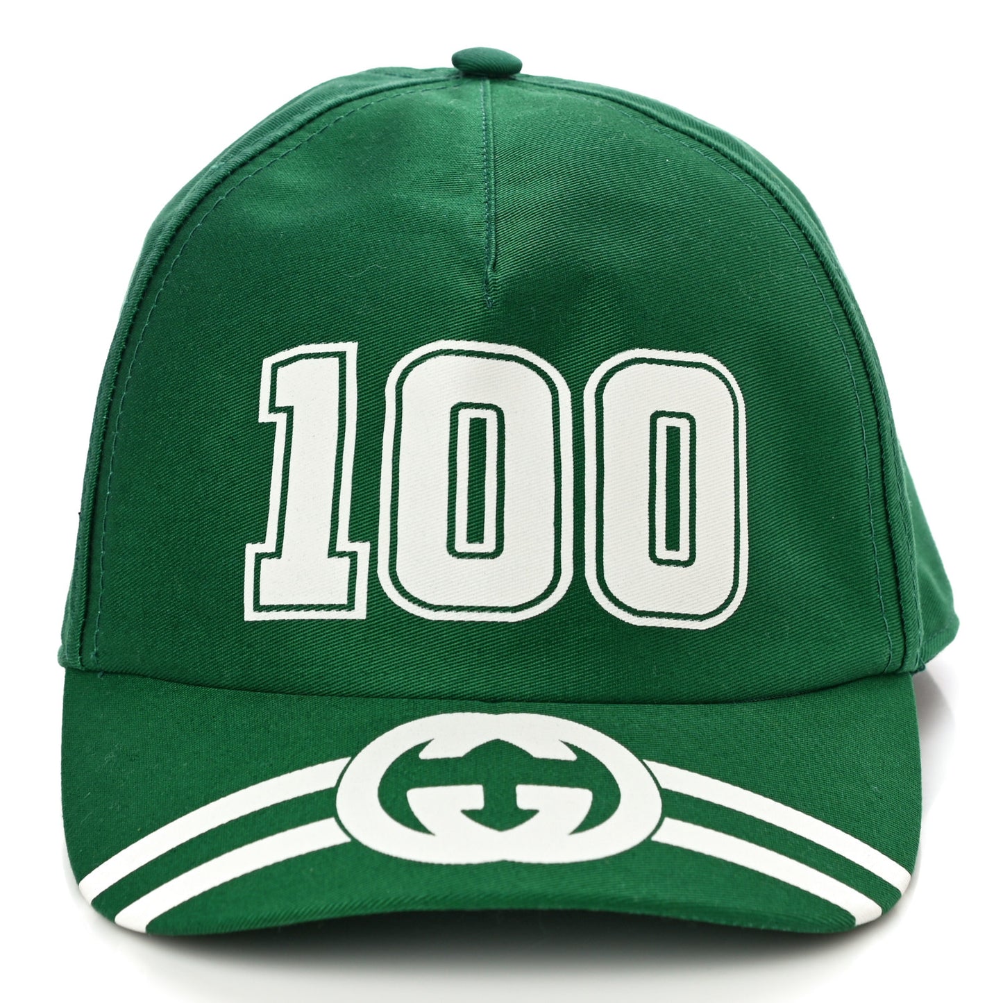 Cotton 100 Print Baseball Cap L Green