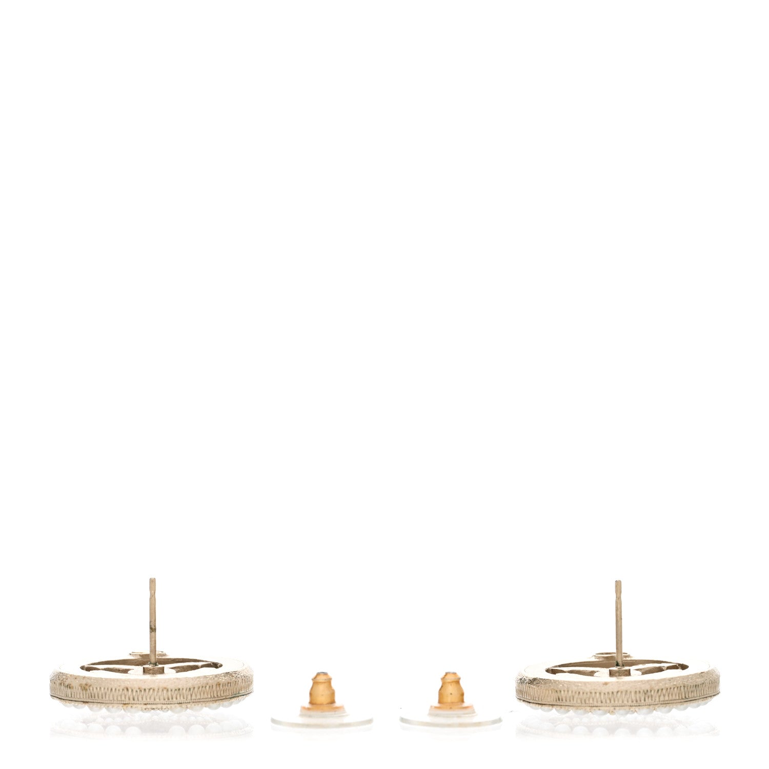 Chanel Pearl CC Round Earrings Gold 3 of 7