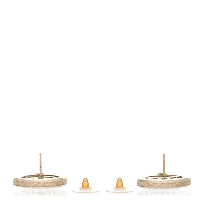 Chanel Pearl CC Round Earrings Gold 3 of 7