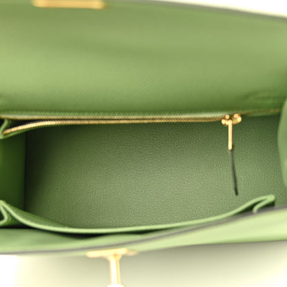 Hermes Epsom Kelly Sellier 25 Vert Criquet 5 of 11