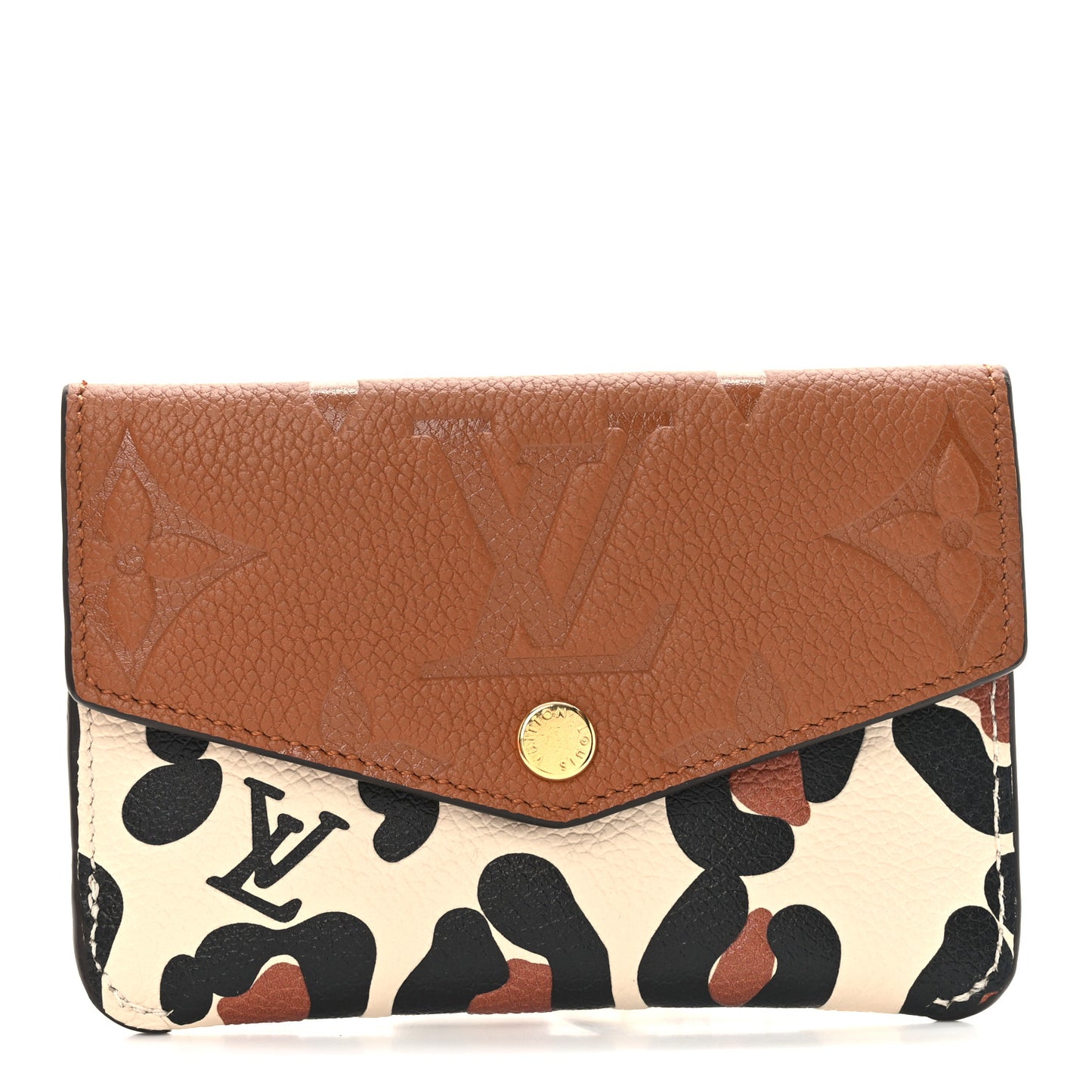 Empreinte Monogram Giant Wild At Heart Key Pouch Caramel