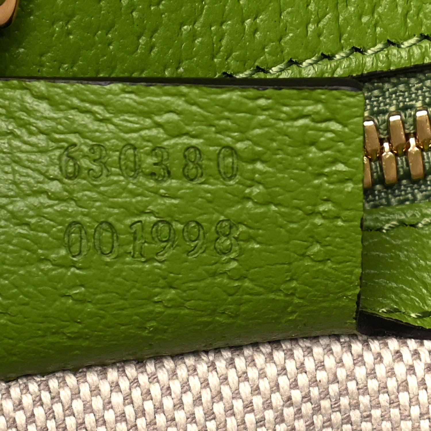 Gucci Fabric Embroidered Square G Forte Dei Marmi Striped Tote Bag Green Yellow 7 of 12