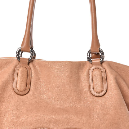 Chanel Washed Calfskin Drawstring Tote Beige 11 of 12