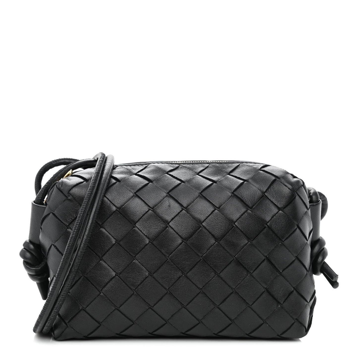 Nappa Intrecciato Mini Loop Camera Bag Black