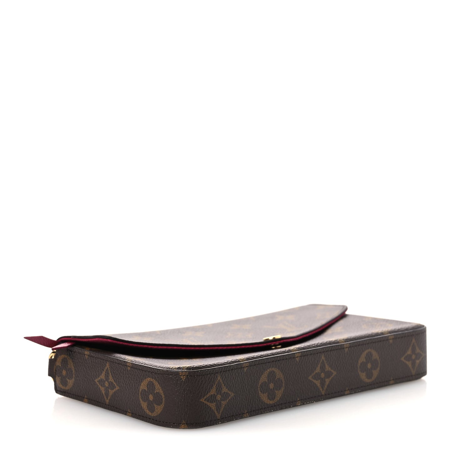 Monogram Pochette Felicie Chain Wallet Fuchsia