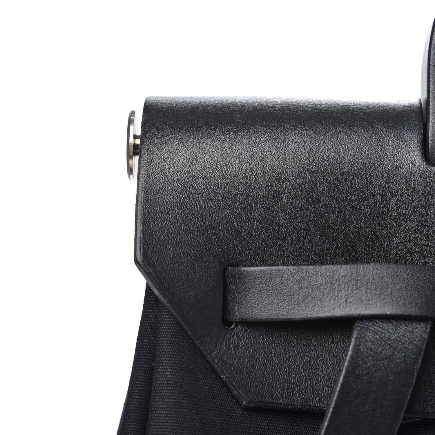 Hermes Toile Vache Calfskin Herbag 39 MM Black 10 of 12
